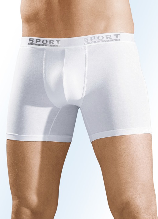 Unterhosen - Dreierpack Pants mit Elastikbund, uni, in Größe 004 bis 009, in Farbe 3X WEISS Ansicht 1